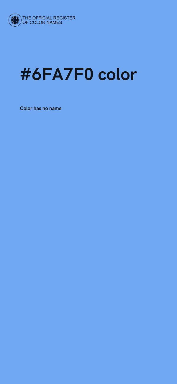 #6FA7F0 color image