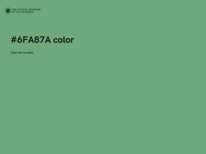 #6FA87A color image