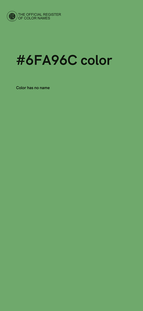 #6FA96C color image