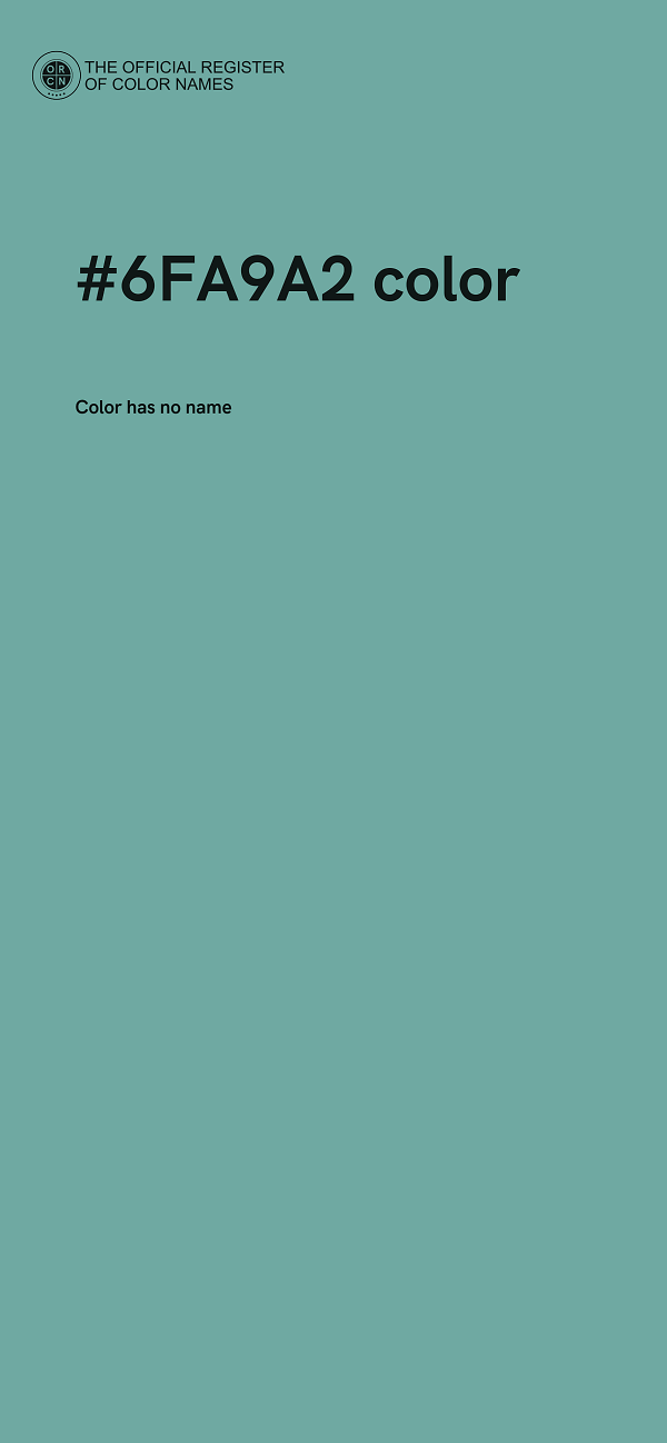 #6FA9A2 color image