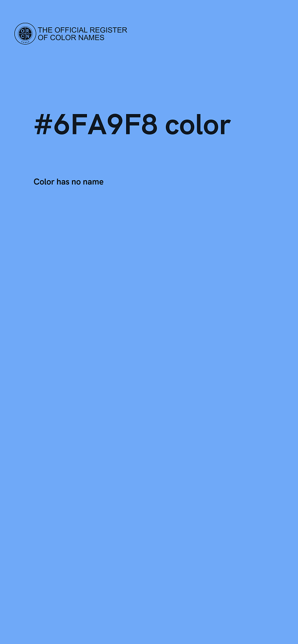 #6FA9F8 color image