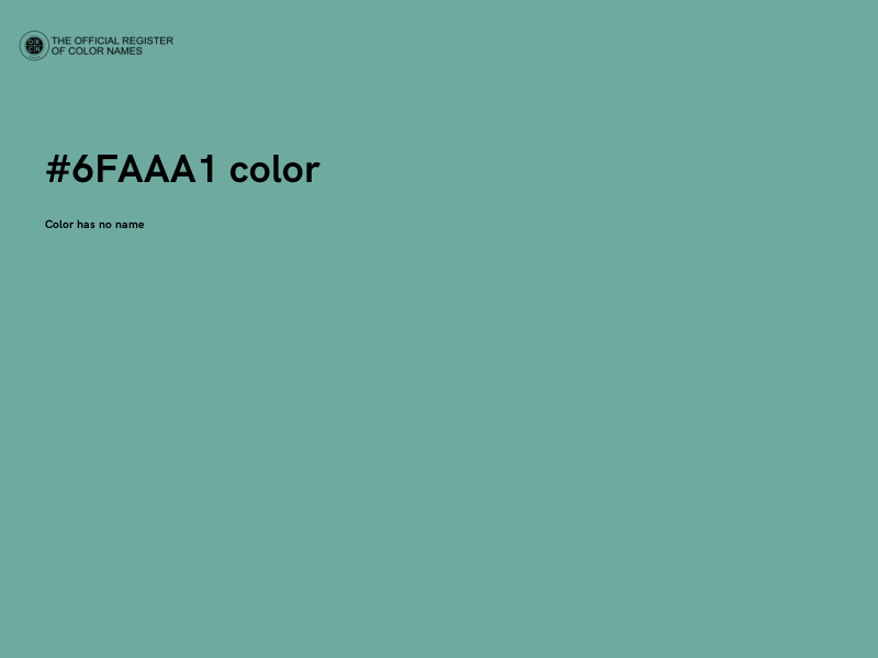 #6FAAA1 color image
