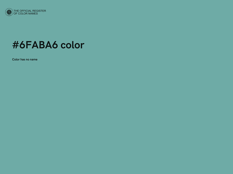 #6FABA6 color image