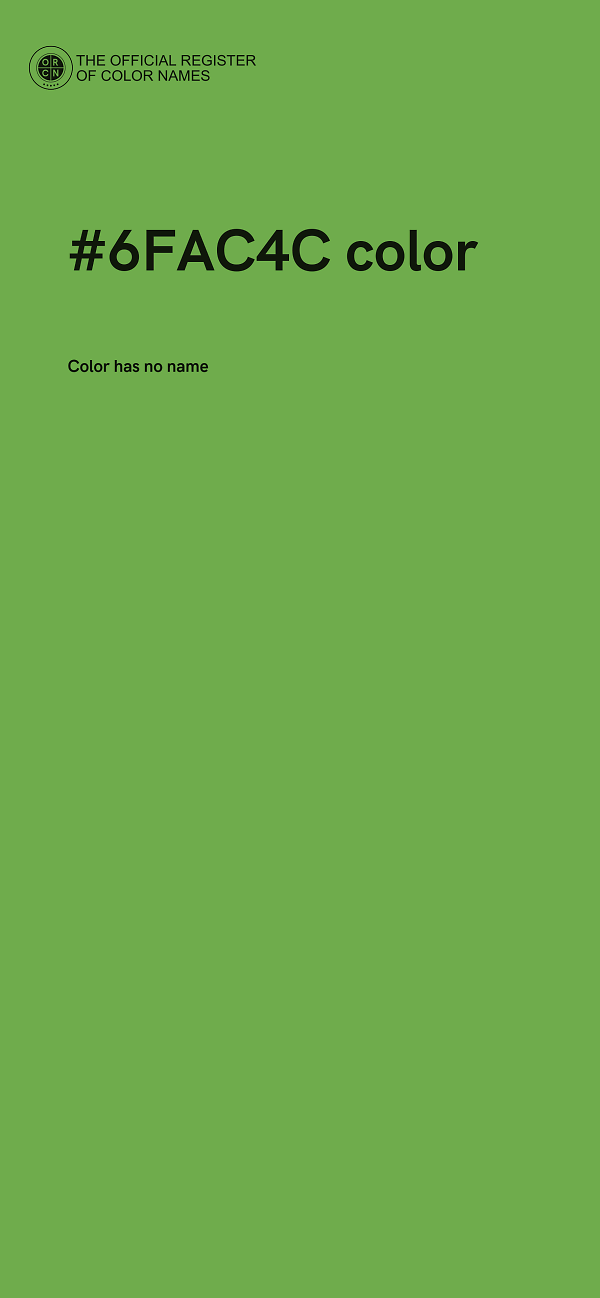 #6FAC4C color image