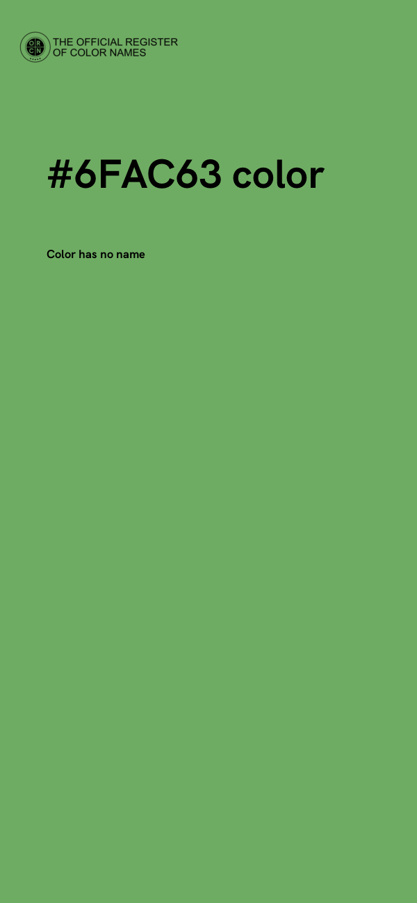 #6FAC63 color image