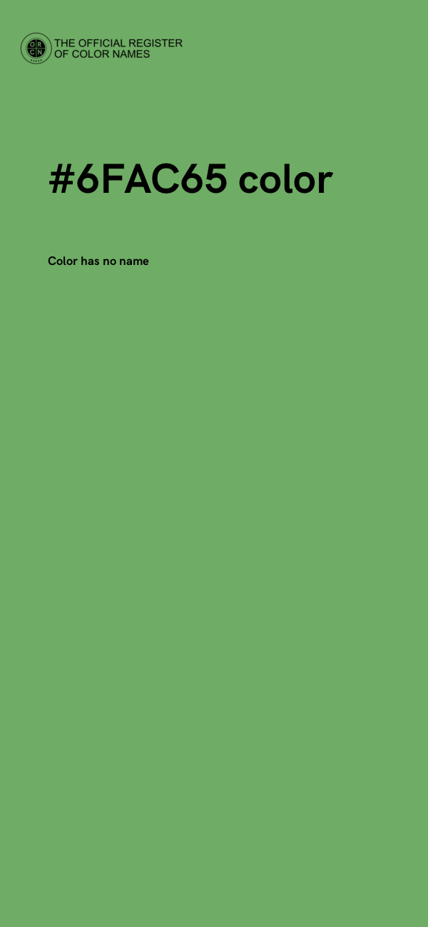 #6FAC65 color image
