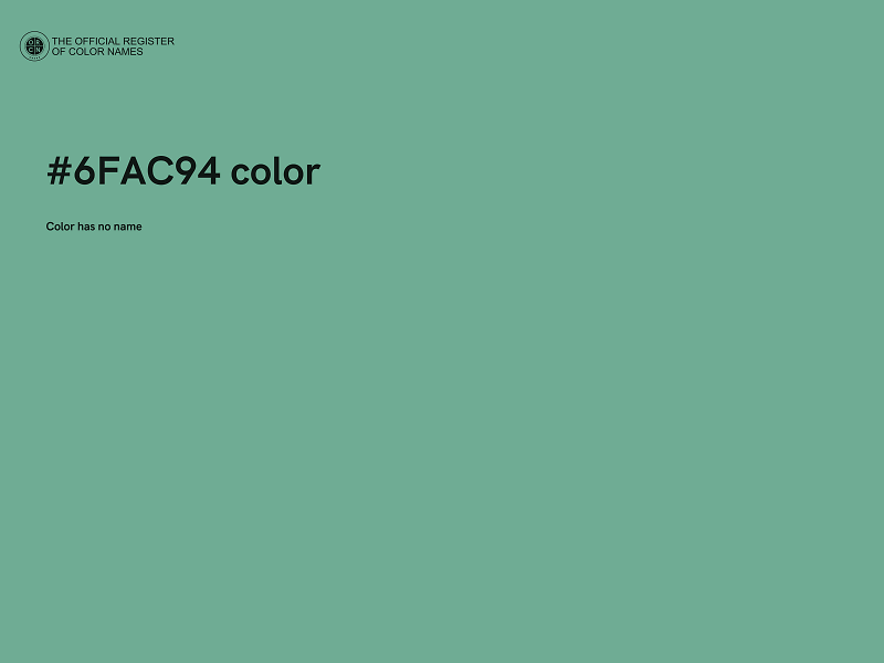 #6FAC94 color image