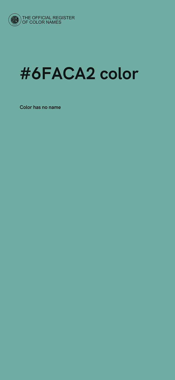 #6FACA2 color image