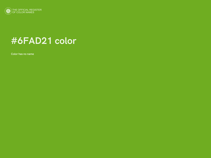 #6FAD21 color image