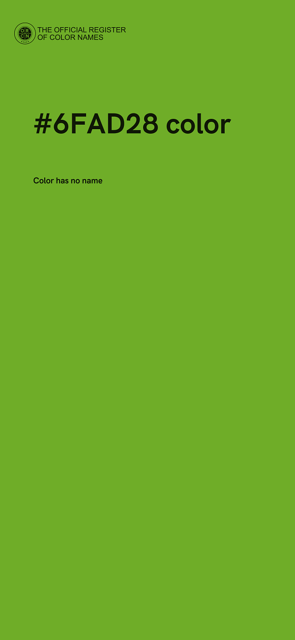 #6FAD28 color image