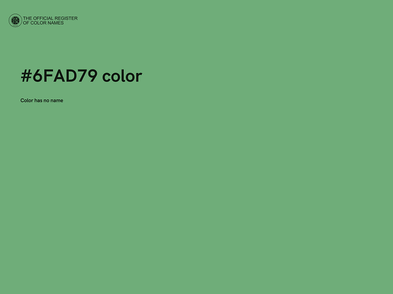 #6FAD79 color image