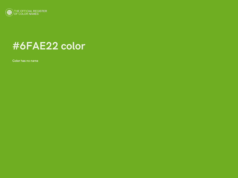 #6FAE22 color image