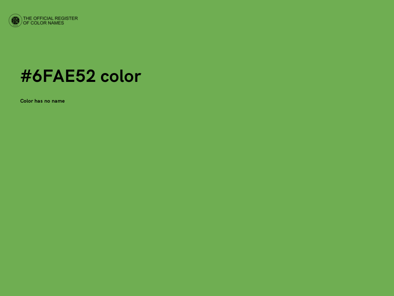 #6FAE52 color image