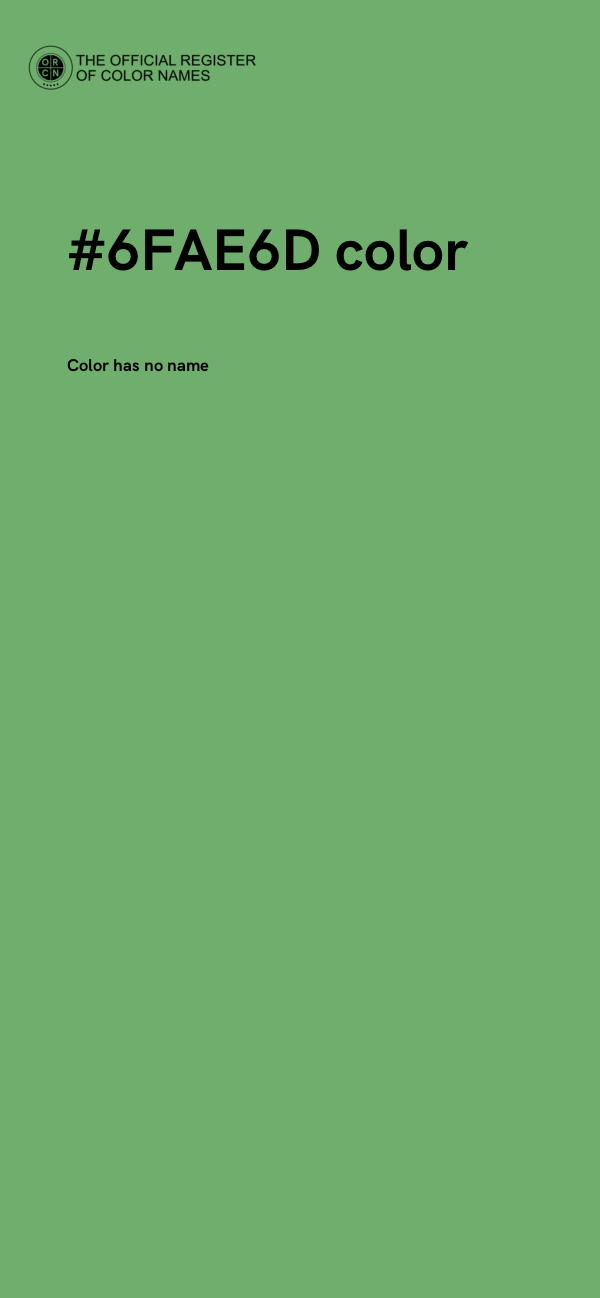 #6FAE6D color image