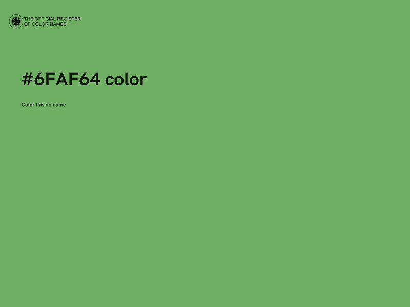 #6FAF64 color image