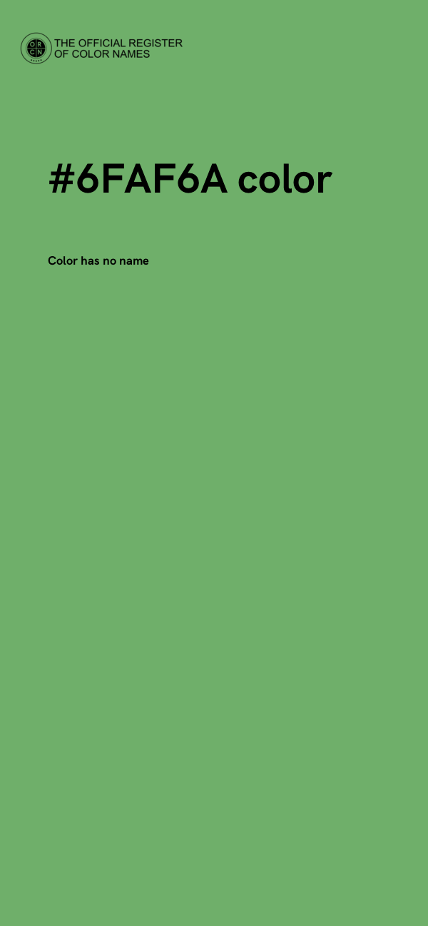 #6FAF6A color image