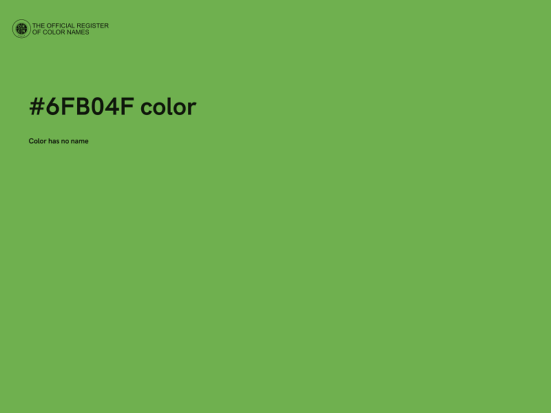 #6FB04F color image