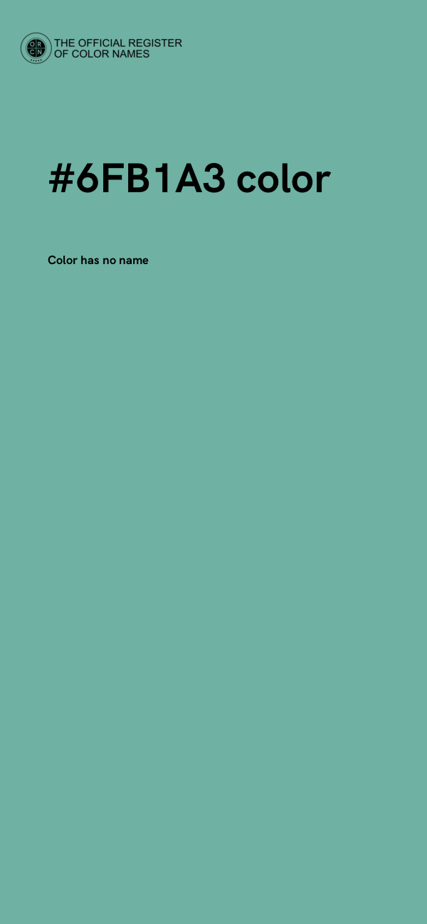 #6FB1A3 color image
