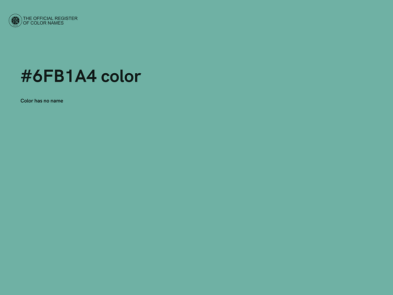 #6FB1A4 color image