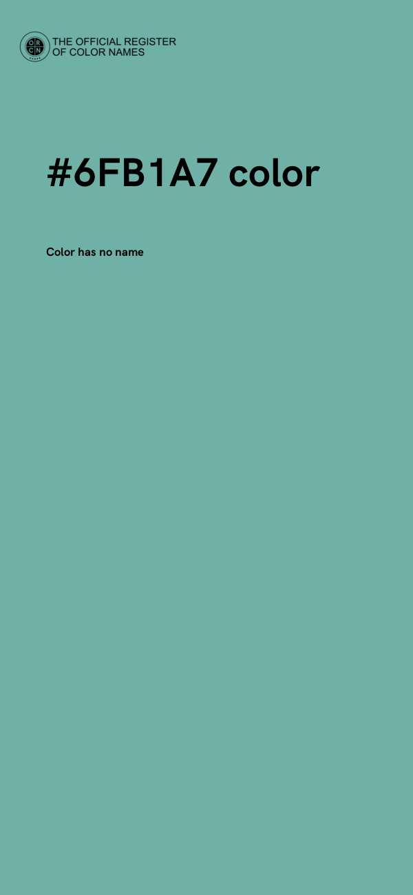 #6FB1A7 color image