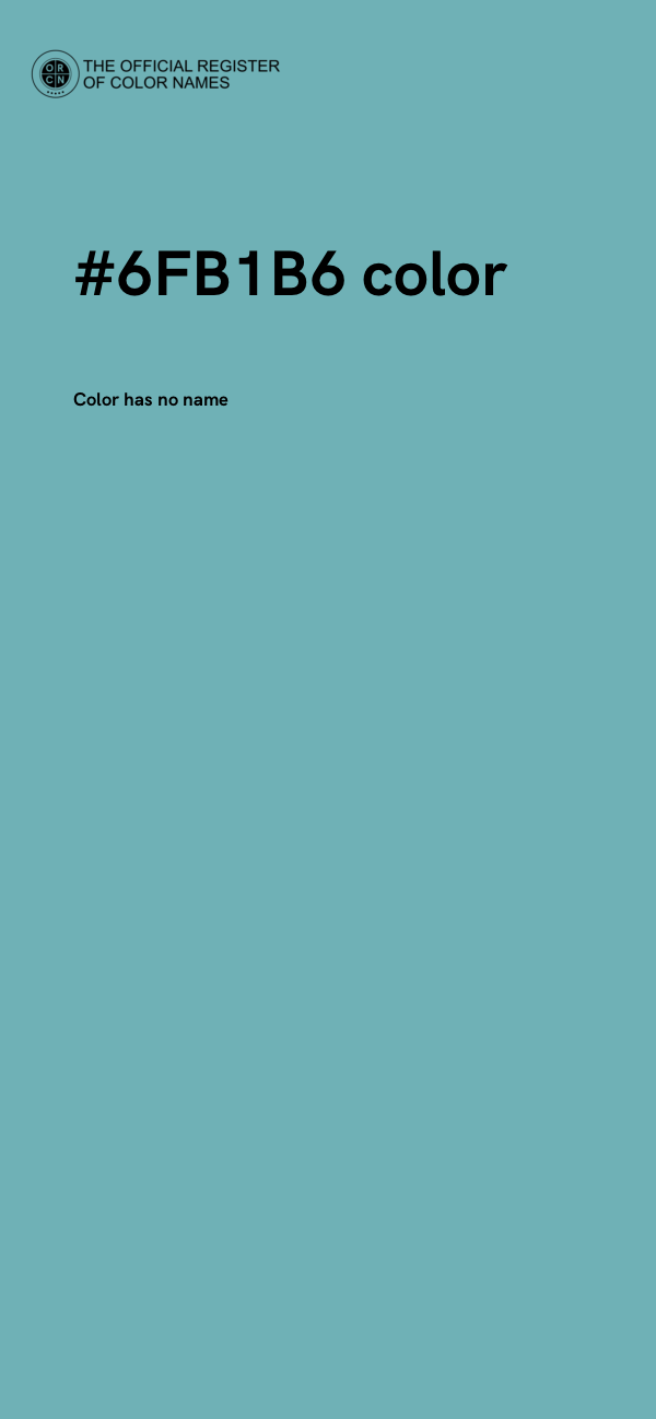 #6FB1B6 color image