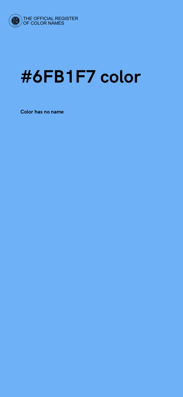 #6FB1F7 color image