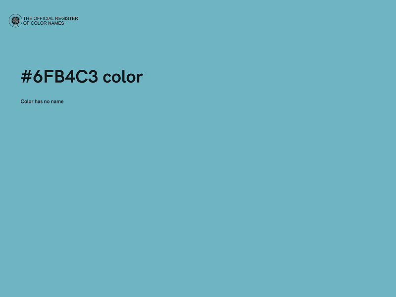 #6FB4C3 color image