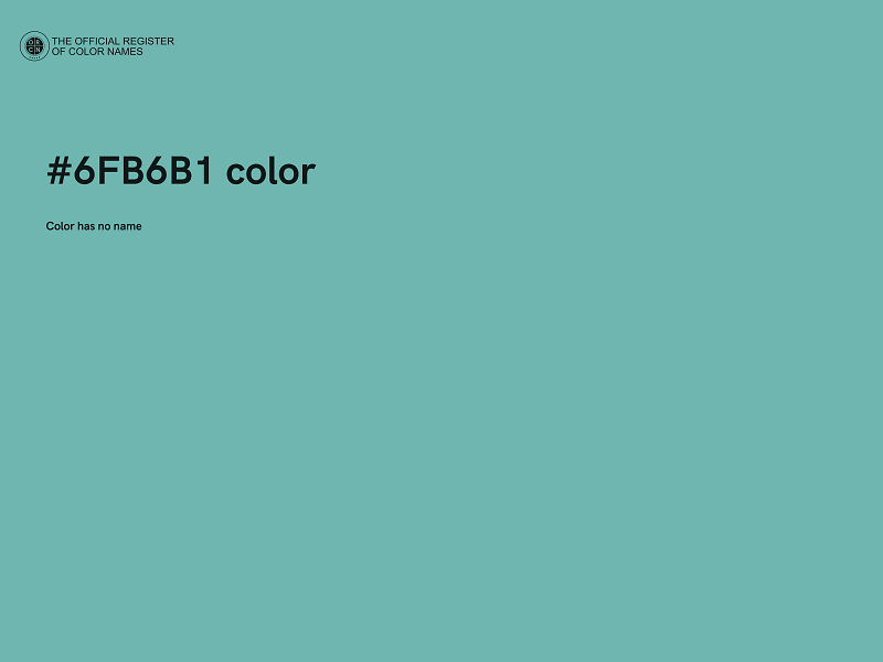 #6FB6B1 color image