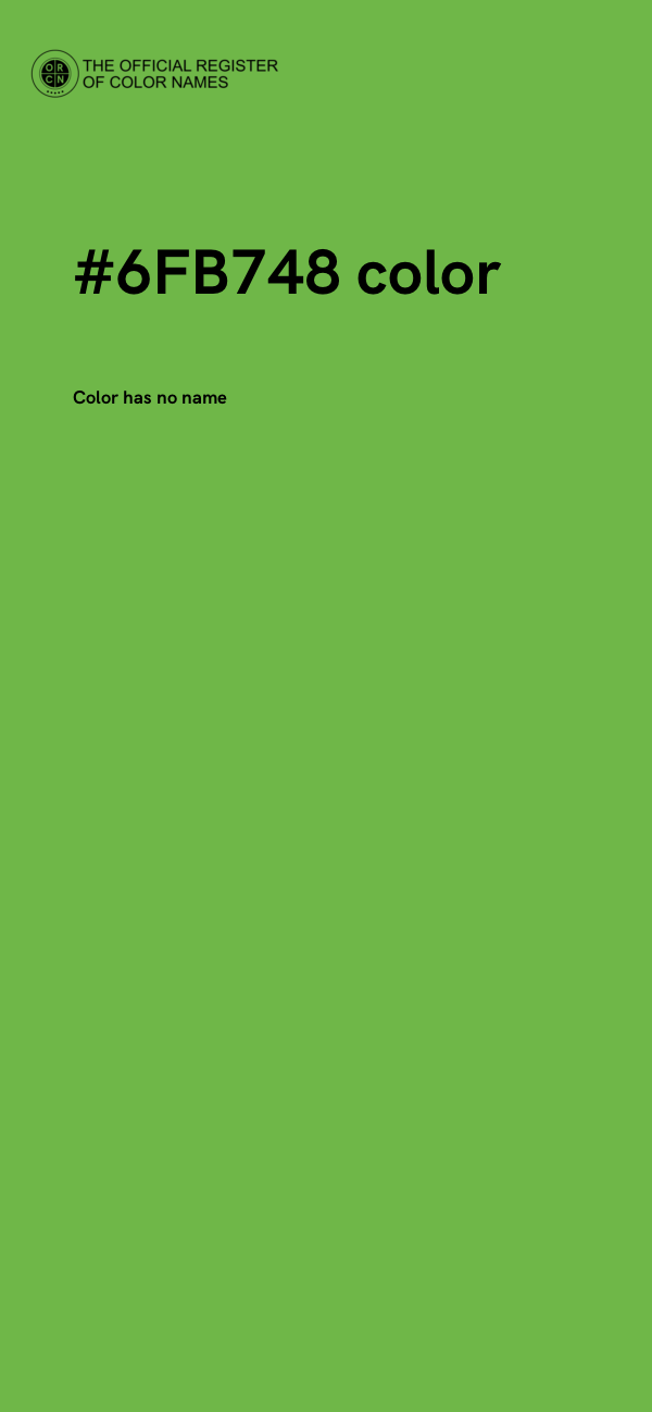 #6FB748 color image