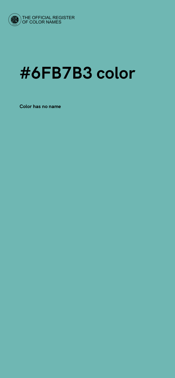 #6FB7B3 color image