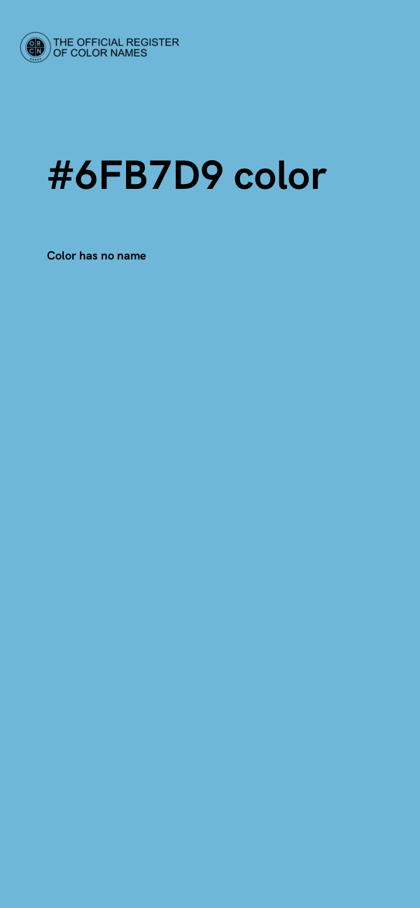 #6FB7D9 color image