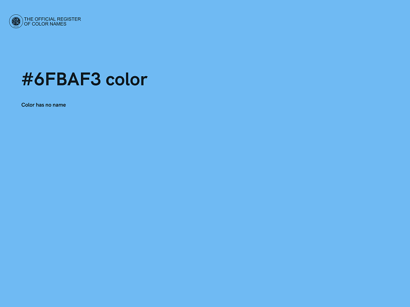 #6FBAF3 color image