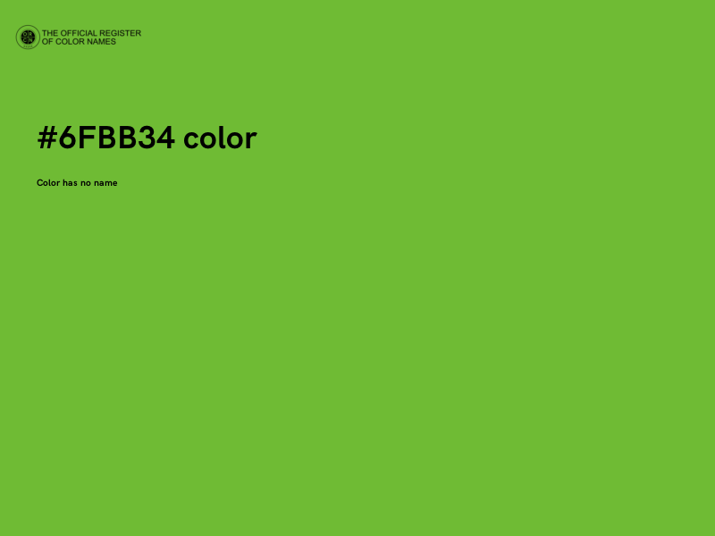 #6FBB34 color image