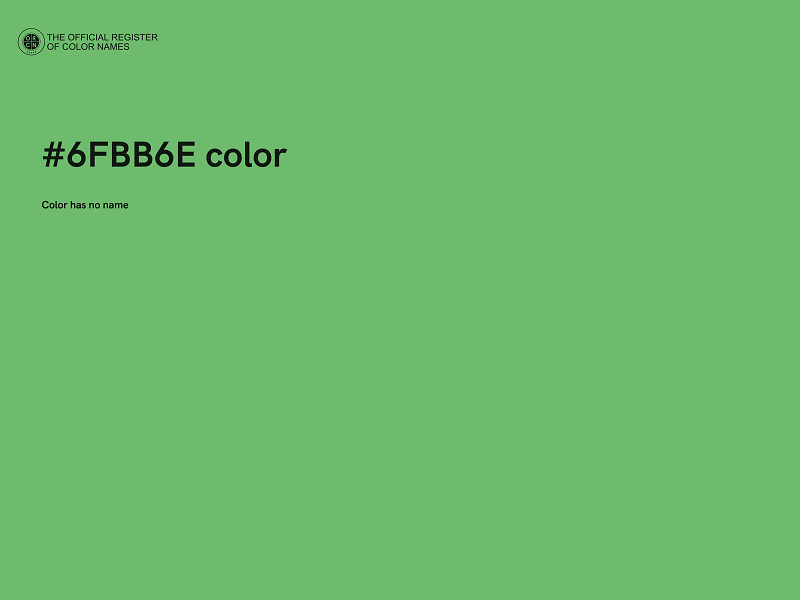 #6FBB6E color image