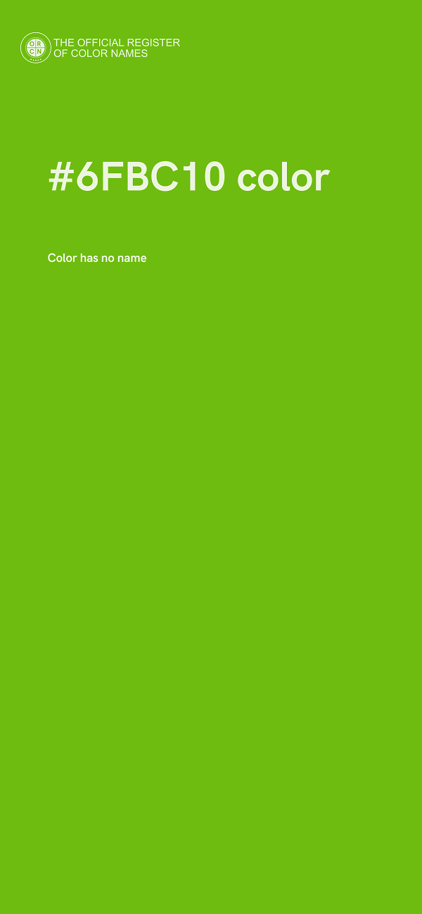 #6FBC10 color image