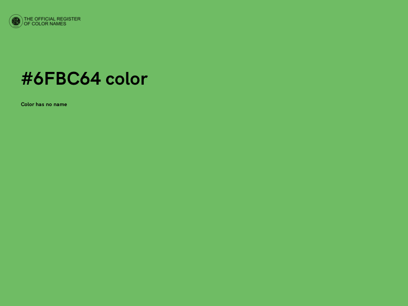 #6FBC64 color image