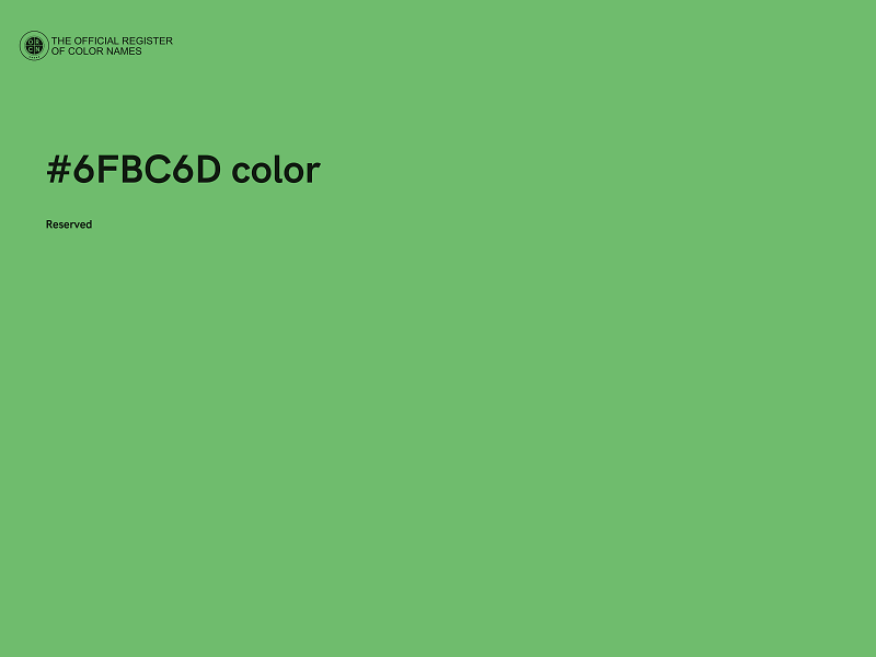 #6FBC6D color image