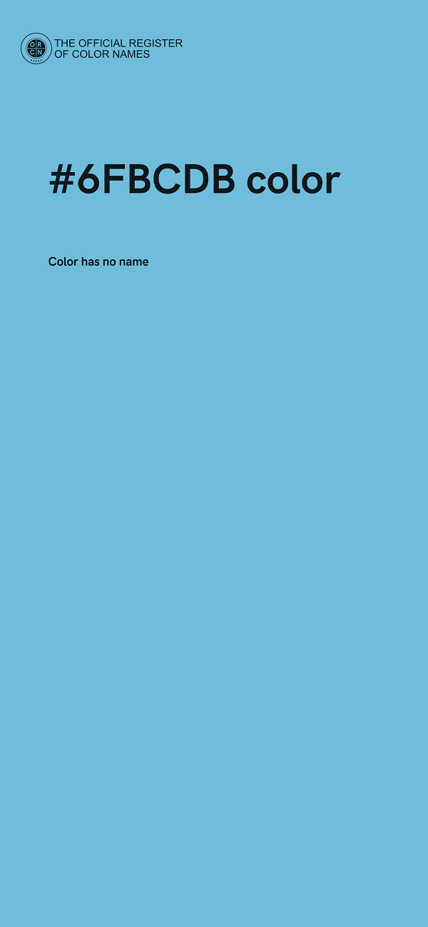 #6FBCDB color image