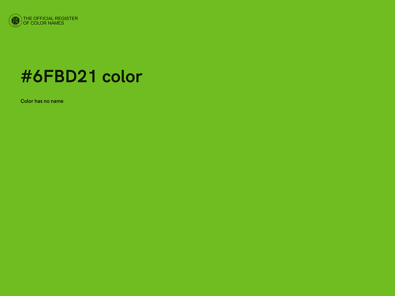 #6FBD21 color image