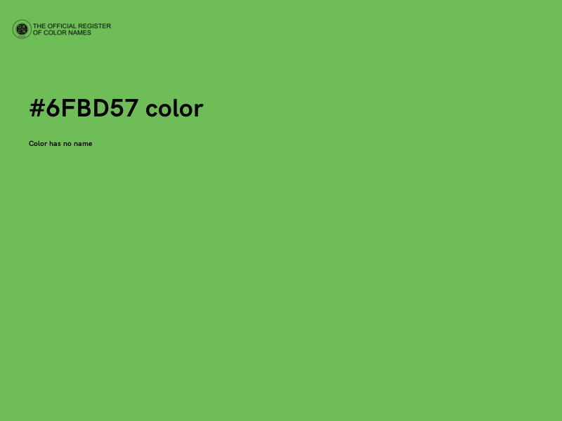 #6FBD57 color image