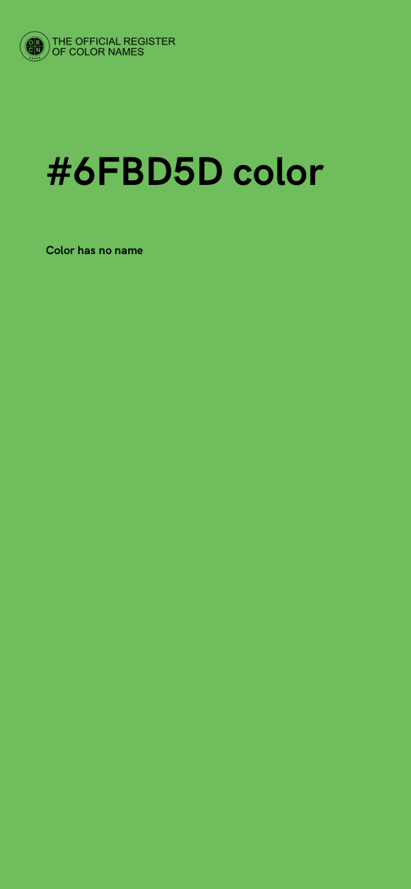 #6FBD5D color image