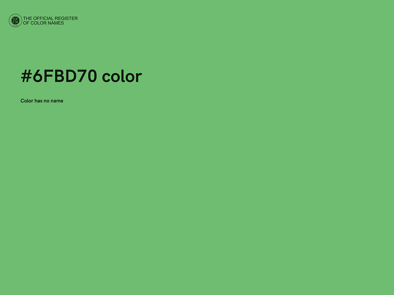 #6FBD70 color image