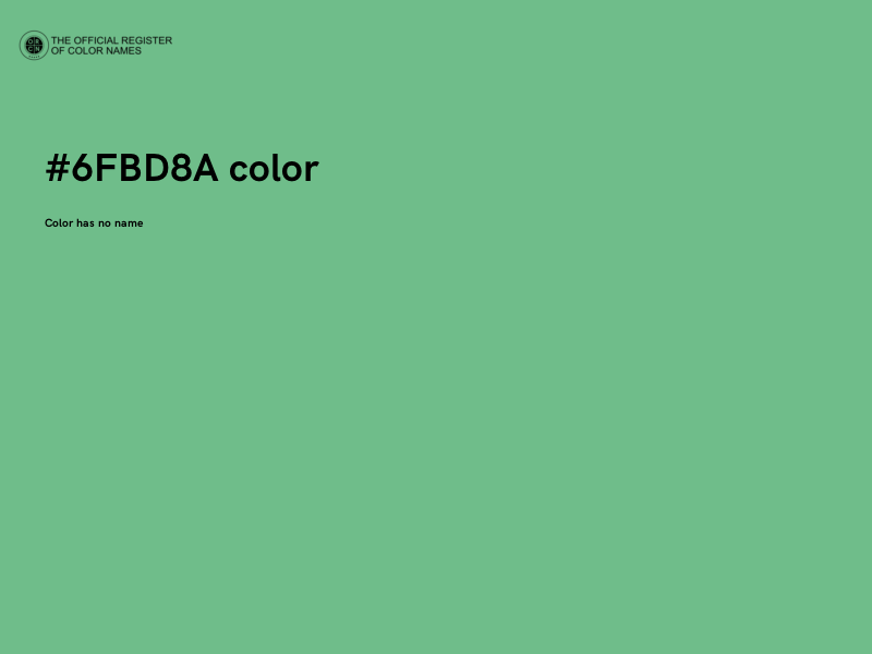 #6FBD8A color image