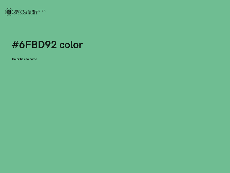 #6FBD92 color image