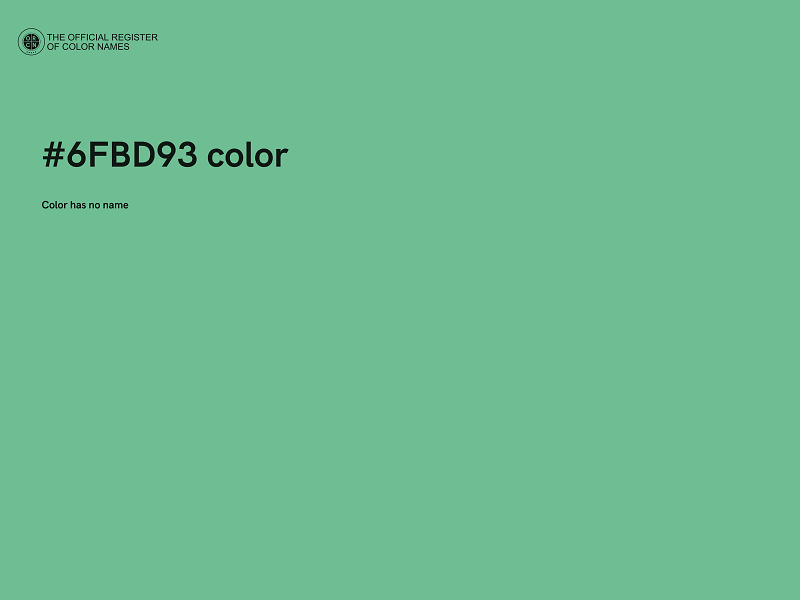 #6FBD93 color image