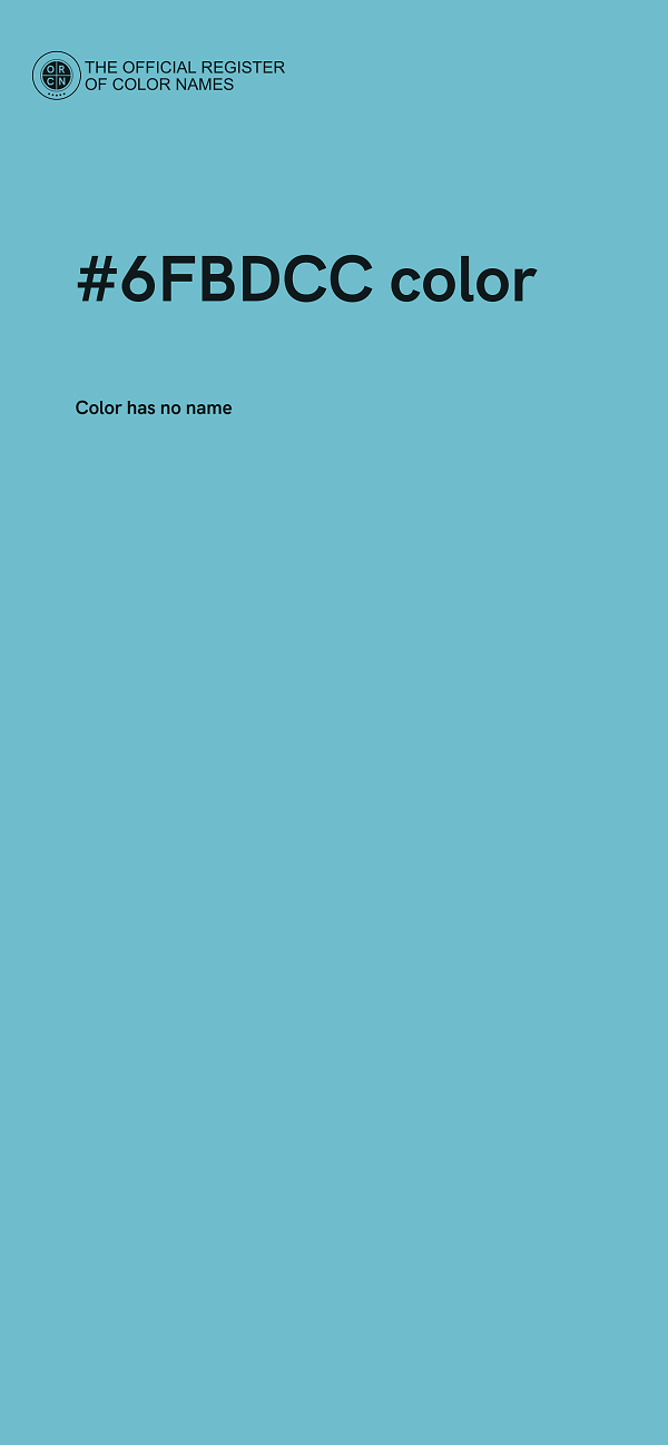 #6FBDCC color image
