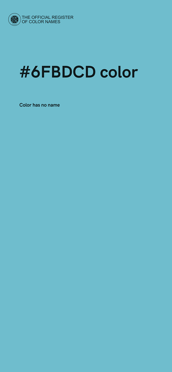 #6FBDCD color image