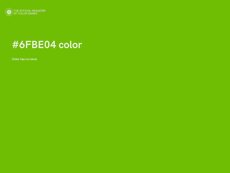 #6FBE04 color image