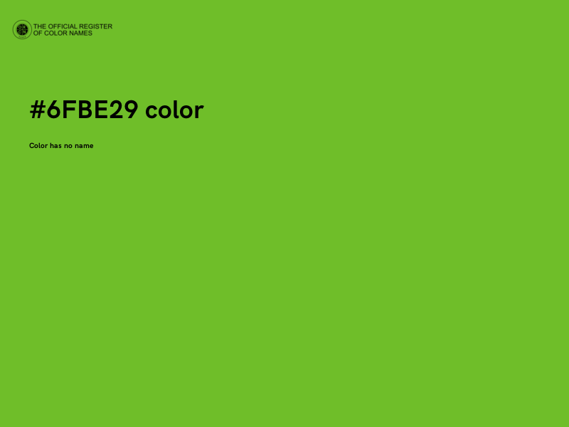 #6FBE29 color image