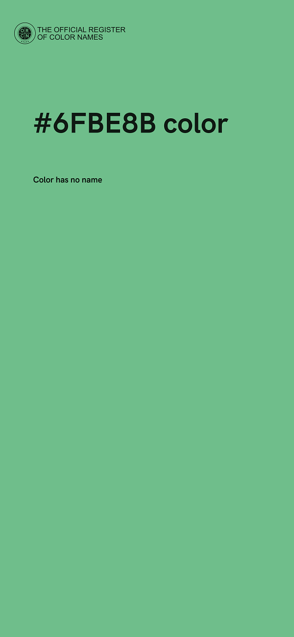 #6FBE8B color image